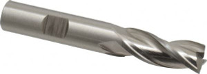 Cleveland 1/2", 1-1/4" LOC, 1/2" Shank Diam, 3-1/4" OAL, 3 Flute, High Speed Steel Square End Mill Single End, Uncoated, Spiral Flute, 30° Helix, Centercutting, Right Hand Cut, Right Hand Flute, Series HG-3 C39651 - 87410593