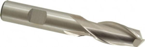 Cleveland 17/32", 1-1/8" LOC, 1/2" Shank Diam, 3-3/8" OAL, 2 Flute, High Speed Steel Square End Mill Single End, Uncoated, Spiral Flute, 30° Helix, Centercutting, Right Hand Cut, Right Hand Flute, Series HG-2 C33748 - 87393419