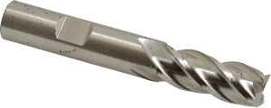 Cleveland 1/2", 1-1/4" LOC, 1/2" Shank Diam, 3-1/2" OAL, 4 Flute, Powdered Metal Square End Mill Single End, Uncoated, Spiral Flute, 37° Helix, Centercutting, Right Hand Cut, Right Hand Flute, Series PM-4 C42510 - 87433553