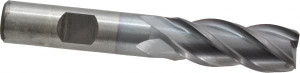 Cleveland 9/16", 1-3/8" LOC, 1/2" Shank Diam, 3-3/8" OAL, 4 Flute, Powdered Metal Square End Mill Single End, TiN Finish, Spiral Flute, 37° Helix, Centercutting, Right Hand Cut, Right Hand Flute, Series PM-4 C32000 - 87434213