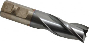 Cleveland 7/8", 1-7/8" LOC, 7/8" Shank Diam, 4-1/8" OAL, 3 Flute, High Speed Steel Square End Mill Single End, TiCN Finish, Spiral Flute, 30° Helix, Centercutting, Right Hand Cut, Right Hand Flute, Series HG-3 C39719 - 87411294