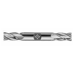 Cleveland 11/16", 1-5/8" LOC, 3/4" Shank Diam, 5-5/8" OAL, 4 Flute, High Speed Steel Square End Mill Double End, TiN Finish, Spiral Flute, 30° Helix, Centercutting, Right Hand Cut, Right Hand Flute, Series HD-4C C33089 - 87409256