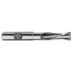 Cleveland 1", 2-1/2" LOC, 1" Shank Diam, 7-1/4" OAL, 2 Flute, High Speed Steel Square End Mill Single End, Uncoated, Spiral Flute, 30° Helix, Centercutting, Right Hand Cut, Right Hand Flute, Series HGN-2 C41795 - 87398996