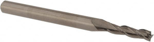 Hertel 3/32", 3/8" LOC, 1/8" Shank Diam, 1-1/2" OAL, 3 Flute, Solid Carbide Square End Mill Single End, Uncoated, 30° Helix, Centercutting, Right Hand Cut 750001 - 89319008