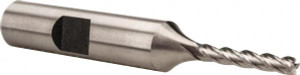 Hertel 1/8", 3/4" LOC, 3/8" Shank Diam, 2-5/8" OAL, 4 Flute, Cobalt Square End Mill Single End, Uncoated, Spiral Flute, 30° Helix, Centercutting, Right Hand Cut, Right Hand Flute E299914116 - 84510882