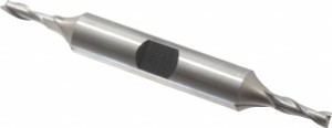Hertel 9/64", 7/16" LOC, 3/8" Shank Diam, 3-1/8" OAL, 2 Flute, Cobalt Square End Mill Double End, Uncoated, Spiral Flute, 30° Helix, Centercutting, Right Hand Cut, Right Hand Flute E2050009 - 84512300