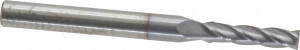 Hertel 9/64", 1/2" LOC, 3/16" Shank Diam, 2" OAL, 4 Flute, Solid Carbide Square End Mill Single End, TiCN Finish, Spiral Flute, 30° Helix, Centercutting, Right Hand Cut, Right Hand Flute 750680 - 74453317