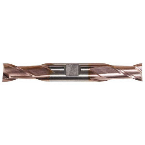 Hertel 7/16", 13/16" LOC, 1/2" Shank Diam, 3-3/4" OAL, 2 Flute, High Speed Steel Square End Mill Double End, TiCN Finish, Spiral Flute, 30° Helix, Centercutting, Right Hand Cut, Right Hand Flute EF050028 - 87617221