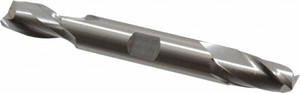Hertel 12mm, 13/16" LOC, 1/2" Shank Diam, 3-3/4" OAL, 2 Flute, Cobalt Square End Mill Double End, Uncoated, Centercutting 12940 - 89331946