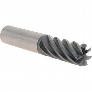 Made in USA Square End Mill, 3/4" Dia, 1-5/8" LOC, 3/4" Shank Dia, 1.63" OAL, 7 Flutes, Solid Carbide, AlCrO-MAX Finish, 38° Helix, Series 2215 73875026C15 - 44266781