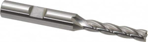 OSG 1/4", 1-1/4" LOC, 3/8" Shank Diam, 3-1/16" OAL, 4 Flute, Cobalt Square End Mill Single End, Uncoated, Spiral Flute, 30° Helix, Right Hand Cut, Right Hand Flute, Series 545 5450300 - 63526792