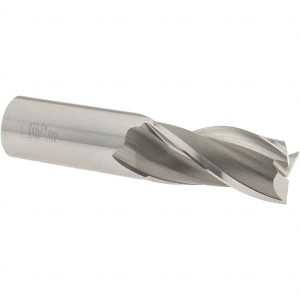 OSG 1", 2" LOC, 1" Shank Diam, 4-1/2" OAL, 3 Flute, Cobalt Square End Mill Single End, Uncoated, Spiral Flute, 30° Helix, Centercutting, Right Hand Cut, Right Hand Flute, Series 531 5315100 - 63525513