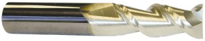 PROMAX Tools 3/4", 1-5/8" LOC, 3/4" Shank Diam, 4" OAL, 2 Flute, Solid Carbide Square End Mill Single End, ZrN Finish, Spiral Flute, 40° Helix, Centercutting, Right Hand Cut, Right Hand Flute, Series 108 108-04816 - 00139899