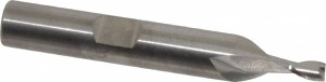 RobbJack 5/32", 1/4" LOC, 3/8" Shank Diam, 2-1/2" OAL, 2 Flute, Solid Carbide Square End Mill Single End, Uncoated, Spiral Flute, 30° Helix, Centercutting, Right Hand Cut, Right Hand Flute, Series T12-201 T12-201-05 - 00684373