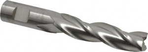 RobbJack 3/4", 3" LOC, 3/4" Shank Diam, 5" OAL, 3 Flute, Solid Carbide Square End Mill Single End, Uncoated, Spiral Flute, 30° Helix, Centercutting, Right Hand Cut, Right Hand Flute, Series TL-303 TL-303-24 - 03681152