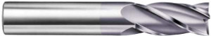 KYOCERA SGS 9/32", 3/4" LOC, 5/16" Shank Diam, 2-1/2" OAL, 4 Flute, Solid Carbide Square End Mill Single End, TiCN Finish, Spiral Flute, 30° Helix, Centercutting, Right Hand Cut, Right Hand Flute, Series 54 35507 - 00074609