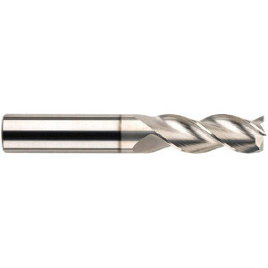 KYOCERA SGS 3/8", 2" LOC, 3/8" Shank Diam, 4" OAL, 3 Flute, Solid Carbide Square End Mill Single End, Uncoated, Spiral Flute, 38° Helix, Centercutting, Right Hand Cut, Right Hand Flute, Series 43 34828 - 39211396