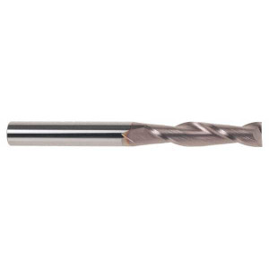 KYOCERA SGS 3/4", 2-1/4" LOC, 3/4" Shank Diam, 5" OAL, 2 Flute, Solid Carbide Square End Mill Single End, TiCN Finish, Spiral Flute, 30° Helix, Centercutting, Right Hand Cut, Right Hand Flute, Series 3L 31818 - 67622217