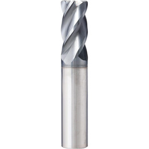 Supermill 1/4" Diam 4 Flute Solid Carbide End Mill AlCrN Finish, 2" OAL, 1/2" LOC, 1/4" Shank Diam, 37° Helix, RH Cut, RH Flute, Centercutting XPV250S - 33892704