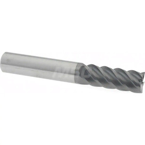 Supermill Square End Mills, Mill Diameter (Inch): 3/8, Mill Diameter (Decimal Inch): 0.3750, Number of Flutes: 5, Length of Cut (Inch): 1, Length of Cut (Decimal Inch): 1, Material: Solid Carbide SM5F375A - 52544749