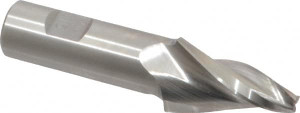 Made in USA 15° per Side 1/4" Small End Diam 1-1/2" LOC 3-Flute High Speed Steel Tapered Square End Mill Uncoated, 3/4" Shank Diam, 3-3/4" OAL, Spiral Flute, Centercutting V-406 - 04153425