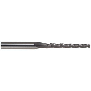 Made in USA 10° per Side 1/2" Small End Diam 2-1/4" LOC 3-Flute High Speed Steel Tapered Ball End Mill 1" Shank Diam, 4-5/8" OAL, 1/4" Nose Radius, Centercutting BT-809 - 04356606