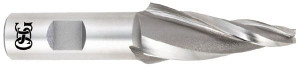 OSG 7° per Side 1/8" Small End Diam 1" LOC 3-Flute Cobalt Tapered Square End Mill Uncoated, 3/8" Shank Diam, 2-3/4" OAL, 25° Helix, Spiral Flute, Centercutting, Series 596 5964300 - 75025767