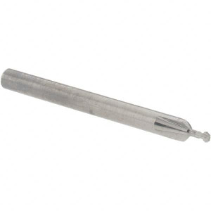 Accupro 5/64° 5/64" Cut Diam, 0.039" Cut Width, 1/8" Shank, Solid Carbide Double-Angle Cutter Uncoated, 2 Teeth, 1-1/2" OAL 41642927 - 41642927