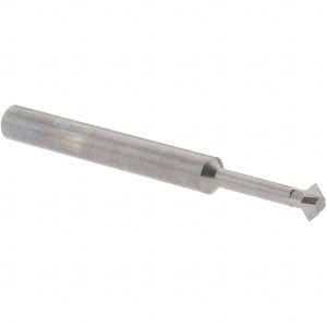 Accupro 3/16° 3/16" Cut Diam, 0.093" Cut Width, 3/16" Shank, Solid Carbide Double-Angle Cutter Uncoated, 4 Teeth, 2" OAL 38083051 - 38083051
