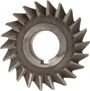 Value Collection 3 x 5/8" 45° High Speed Steel Single-Angle Cutter Oxide Finish, Right Hand Cut, 1" Arbor Hole Diam, Arbor Connection, 1/32" Corner Radius 328-0326 - 03200326