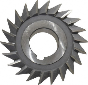Value Collection 3 x 3/4" 45° High Speed Steel Single-Angle Cutter Oxide Finish, Left Hand Cut, 1" Arbor Hole Diam, Arbor Connection, 1/32" Corner Radius 328-1334 - 03201332