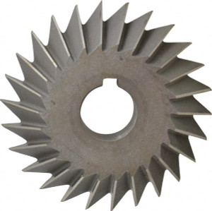 Value Collection 4 x 3/4" 45° High Speed Steel Single-Angle Cutter Oxide Finish, Right Hand Cut, 1" Arbor Hole Diam, Arbor Connection, 1/32" Corner Radius 328-0433 - 03200433