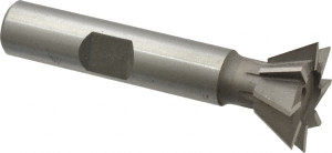 KEO 60° 3/4" Cut Diam, 5/16" Cut Width, Cobalt Dovetail Cutter Uncoated, 3/8" Shank Diam, 2-1/8" OAL, 8 Teeth, Weldon Flat 76066 - 08707622