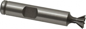 Made in USA 60° 3/8" Cut Diam, 3/16" Cut Width, Cobalt Dovetail Cutter Uncoated, 3/8" Shank Diam, 2-1/8" OAL, 8 Teeth, Weldon Flat CDT3758-60 - 71826572