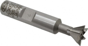 Value Collection 60° 1/2" Cut Diam, 7/32" Cut Width, Cobalt Dovetail Cutter Uncoated, 3/8" Shank Diam, 2-1/8" OAL DC6004CO - 01830322