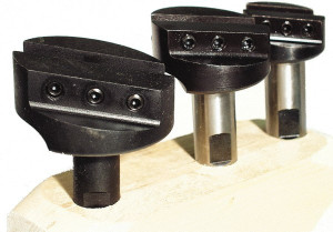 Made in USA 3 Piece, 3/4" Shank Diam, 1-3/8" to 2-1/2" Max Head Diam, Straight Shank, Fly Cutter Set 1 Bit Per Cutter, 5/16" Tool Bit, Multiple Head Diams, Includes Wood Block K340 - 48714653