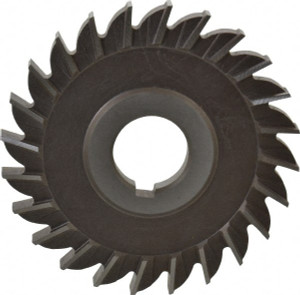 KEO 4" Diam x 3/8" Face Width Straight Tooth Side Milling Cutter 1" Arbor Hole, High Speed Steel, Uncoated, 24 Teeth 05380 - 44105963