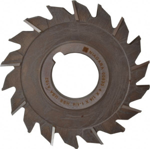 KEO 4" Diam x 1/4" Face Width Staggered Tooth Side Milling Cutter 1-1/4" Arbor Hole, High Speed Steel, Uncoated, 18 Teeth 00830 - 44097541