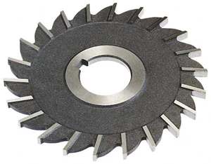 KEO 4" Diam x 7/32" Face Width Straight Tooth Side Milling Cutter 1" Arbor Hole, High Speed Steel, Uncoated, 24 Teeth 05281 - 44105765