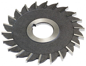 KEO 4" Diam x 7/16" Face Width Straight Tooth Side Milling Cutter 1" Arbor Hole, High Speed Steel, Uncoated, 24 Teeth 05420 - 44106045