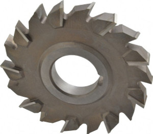 KEO 4" Diam x 1/2" Face Width Staggered Tooth Side Milling Cutter 1-1/4" Arbor Hole, High Speed Steel, Uncoated, 18 Teeth 00970 - 44097822
