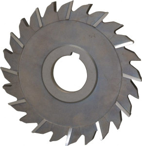KEO 5" Diam x 1/4" Face Width Staggered Tooth Side Milling Cutter 1-1/4" Arbor Hole, High Speed Steel, Uncoated, 24 Teeth 01390 - 44098747