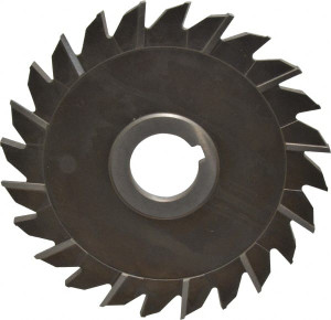 KEO 6" Diam x 1/4" Face Width Staggered Tooth Side Milling Cutter 1-1/4" Arbor Hole, High Speed Steel, Uncoated, 24 Teeth 01730 - 44099505