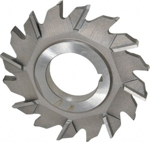 Made in USA 2-1/2" Diam x 1/4" Face Width Staggered Tooth Side Milling Cutter 7/8" Arbor Hole, High Speed Steel, Uncoated, 16 Teeth STM25250 - 73032518