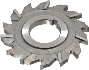 Made in USA 2-1/8" Diam x 3/16" Face Width Staggered Tooth Side Milling Cutter 3/4" Arbor Hole, High Speed Steel, Uncoated, 14 Teeth K100 - 73031122