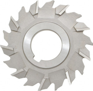 Made in USA 3" Diam x 1/4" Face Width Staggered Tooth Side Milling Cutter 1" Arbor Hole, High Speed Steel, Uncoated, 18 Teeth STM3250 - 73033169