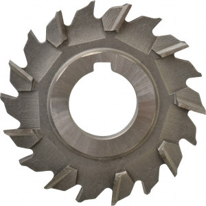 Made in USA 3" Diam x 5/16" Face Width Staggered Tooth Side Milling Cutter 1" Arbor Hole, High Speed Steel, Uncoated, 18 Teeth STM3312 - 73033201