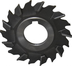 Made in USA 3" Diam x 3/16" Face Width Staggered Tooth Side Milling Cutter 1" Arbor Hole, Cobalt, Uncoated, 18 Teeth CSTM3187 - 72983125