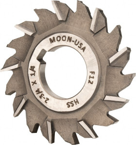 Made in USA 2-3/4" Diam x 1/4" Face Width Staggered Tooth Side Milling Cutter 1" Arbor Hole, High Speed Steel, Uncoated, 18 Teeth K108 - 73032716