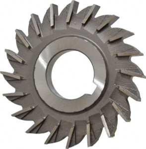 Made in USA 3" Diam x 11/32" Face Width Straight Tooth Side Milling Cutter 1" Arbor Hole, High Speed Steel, Uncoated, 20 Teeth SM3343 - 73013229